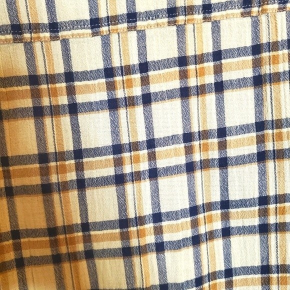Patagonia plaid yellow and white button up cotton flannel shirt - Picture 6 of 10